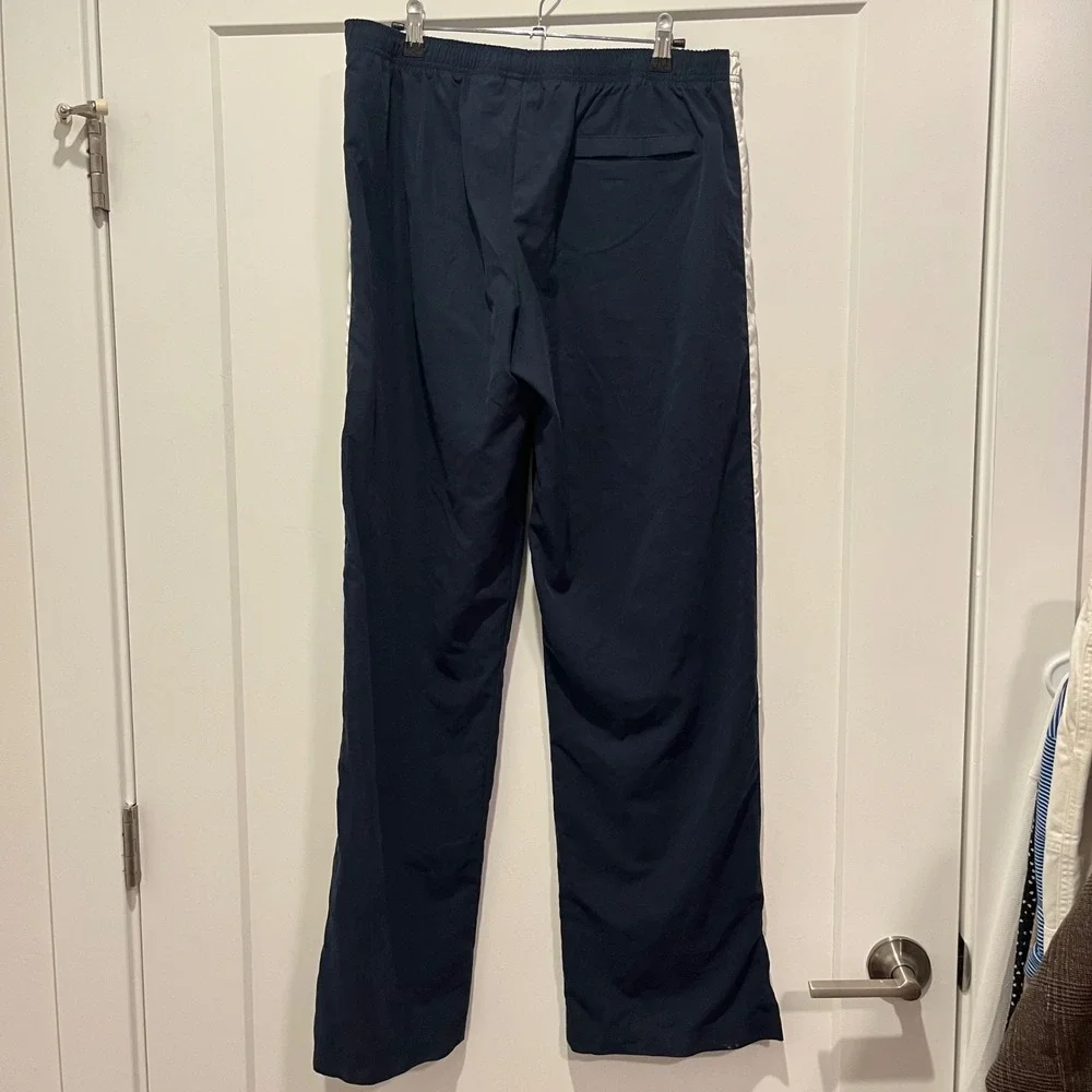 Nike Boys Navy Blue White Side Stripe Track Pants Mesh Inset Size Large 12-14
